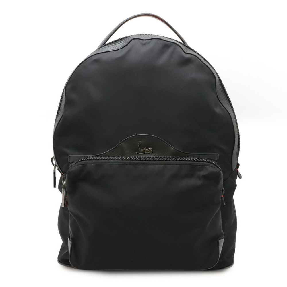 Christian Louboutin Buckle Backpack Studded Black Red - Picture 1 of 8